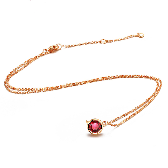 Naszyjnik z wisiorkiem DAN'S ELEMENT kryształowa biżuteria w kolorze różowego złota DE-N388 - Wianko - 2