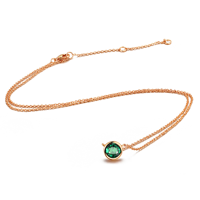 Naszyjnik z wisiorkiem DAN'S ELEMENT kryształowa biżuteria w kolorze różowego złota DE-N388 - Wianko - 3