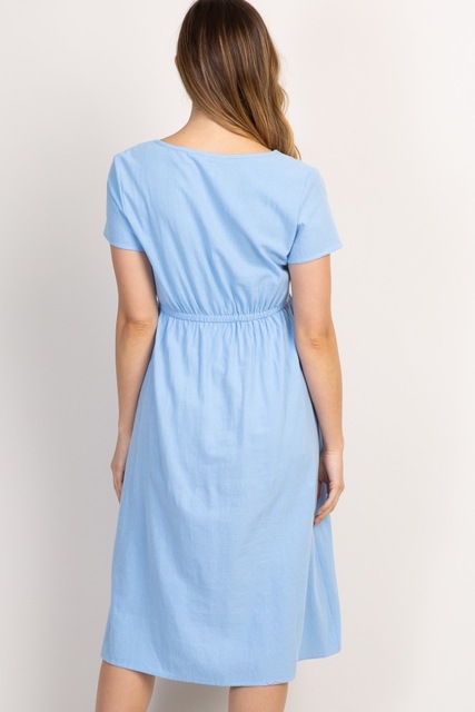 Sukienka ciążowa lato 2021 luźny fason długa sukienka kieszeń plus size party - Wianko - 33