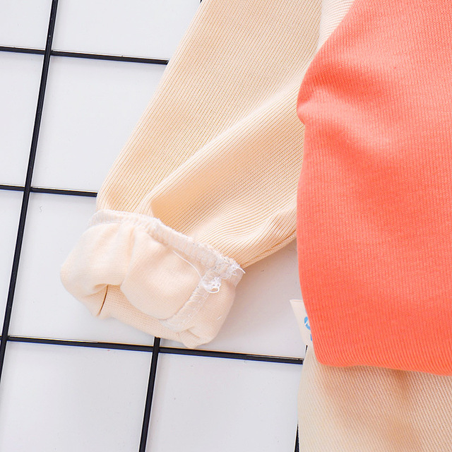 Nowa jesienno-zimowa kolekcja - Zestaw bluza z dekoltem i spodnie niemowlęce w modnym casualowym stylu, dla dziewcząt i chłopców - Wianko - 13