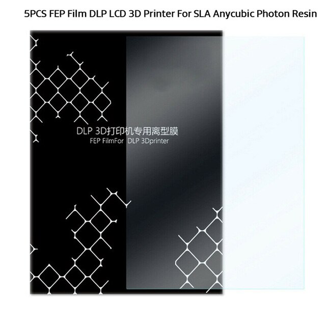 Zestaw 5 folii FEP SLA/LCD 140x200mm do Anycubic Photon DLP 3D drukarek - Wianko - 3
