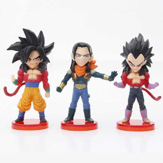 Figurka akcji Childhood Dragon Ball Super Gogeta 6 sztuk – Goku, Vegeta, Super Saiyan, model z PVC, akcja anime rysunek - Wianko - 2