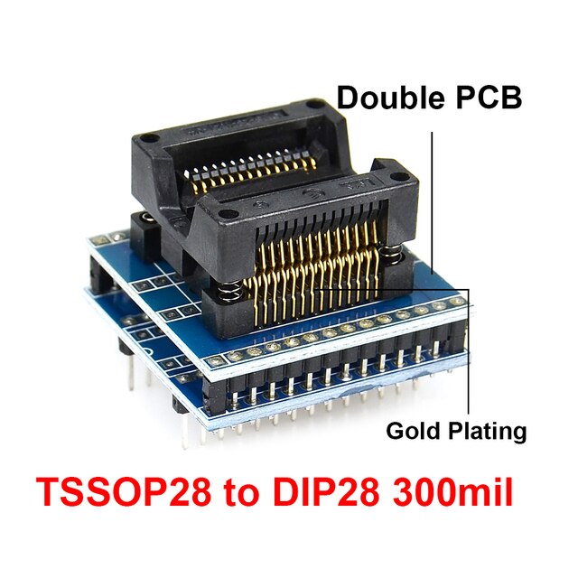 Adapter SOP28-DIP28 Upmely 6 sztuk 150/200mil - kompatybilny z chipem DIP8 - Wianko - 6