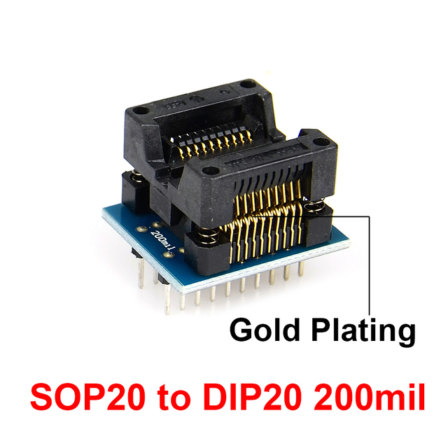 Adapter SOP28-DIP28 Upmely 6 sztuk 150/200mil - kompatybilny z chipem DIP8 - Wianko - 4
