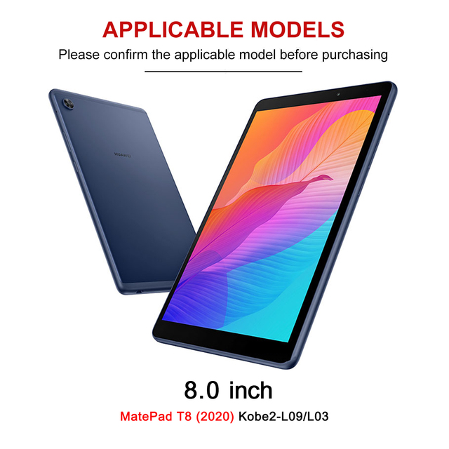 Pokrowiec Huawei MatePad T8 8.0” - skórzany folio na tablet z ochronnym etui - Wianko - 1