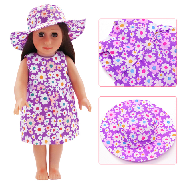 Lalka amerykańska 18 Cal z ubrankiem i zestawem kapeluszy - kwiat wiśni - dla 43cm Reborn Dolls i OG Dolls - Wianko - 8