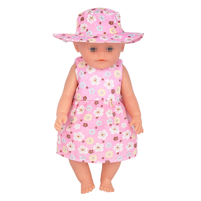 Lalka amerykańska 18 Cal z ubrankiem i zestawem kapeluszy - kwiat wiśni - dla 43cm Reborn Dolls i OG Dolls - Wianko - 35