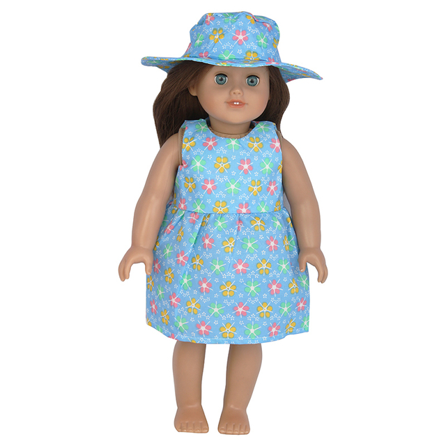 Lalka amerykańska 18 Cal z ubrankiem i zestawem kapeluszy - kwiat wiśni - dla 43cm Reborn Dolls i OG Dolls - Wianko - 49