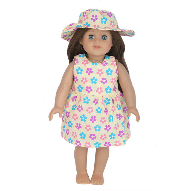 Lalka amerykańska 18 Cal z ubrankiem i zestawem kapeluszy - kwiat wiśni - dla 43cm Reborn Dolls i OG Dolls - Wianko - 17