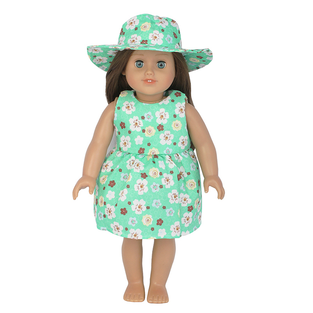 Lalka amerykańska 18 Cal z ubrankiem i zestawem kapeluszy - kwiat wiśni - dla 43cm Reborn Dolls i OG Dolls - Wianko - 27