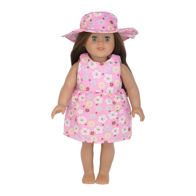 Lalka amerykańska 18 Cal z ubrankiem i zestawem kapeluszy - kwiat wiśni - dla 43cm Reborn Dolls i OG Dolls - Wianko - 37
