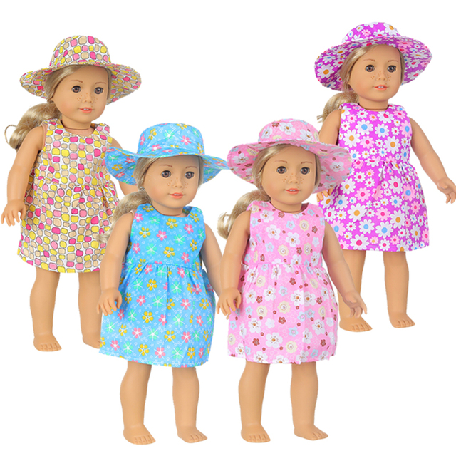 Lalka amerykańska 18 Cal z ubrankiem i zestawem kapeluszy - kwiat wiśni - dla 43cm Reborn Dolls i OG Dolls - Wianko - 4