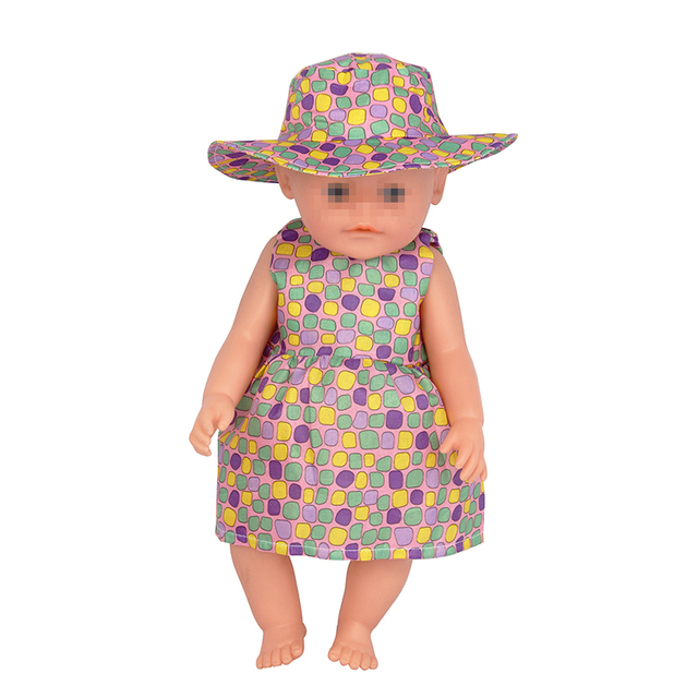 Lalka amerykańska 18 Cal z ubrankiem i zestawem kapeluszy - kwiat wiśni - dla 43cm Reborn Dolls i OG Dolls - Wianko - 41