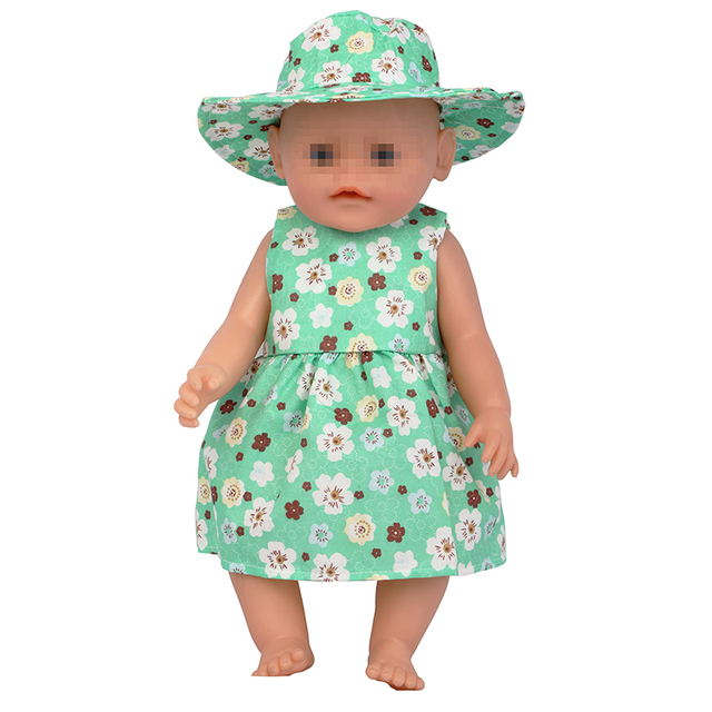 Lalka amerykańska 18 Cal z ubrankiem i zestawem kapeluszy - kwiat wiśni - dla 43cm Reborn Dolls i OG Dolls - Wianko - 25