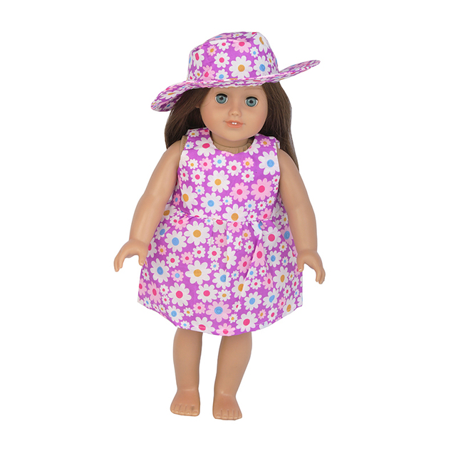 Lalka amerykańska 18 Cal z ubrankiem i zestawem kapeluszy - kwiat wiśni - dla 43cm Reborn Dolls i OG Dolls - Wianko - 23