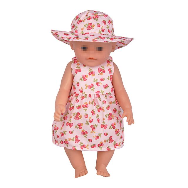 Lalka amerykańska 18 Cal z ubrankiem i zestawem kapeluszy - kwiat wiśni - dla 43cm Reborn Dolls i OG Dolls - Wianko - 31