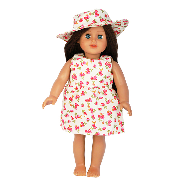 Lalka amerykańska 18 Cal z ubrankiem i zestawem kapeluszy - kwiat wiśni - dla 43cm Reborn Dolls i OG Dolls - Wianko - 18