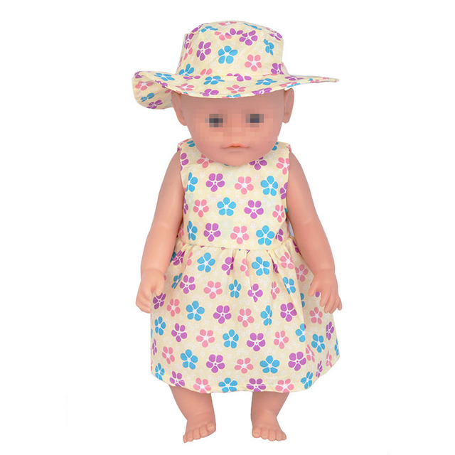 Lalka amerykańska 18 Cal z ubrankiem i zestawem kapeluszy - kwiat wiśni - dla 43cm Reborn Dolls i OG Dolls - Wianko - 16