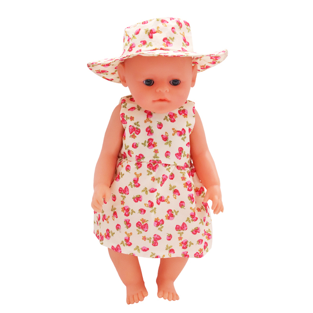 Lalka amerykańska 18 Cal z ubrankiem i zestawem kapeluszy - kwiat wiśni - dla 43cm Reborn Dolls i OG Dolls - Wianko - 13