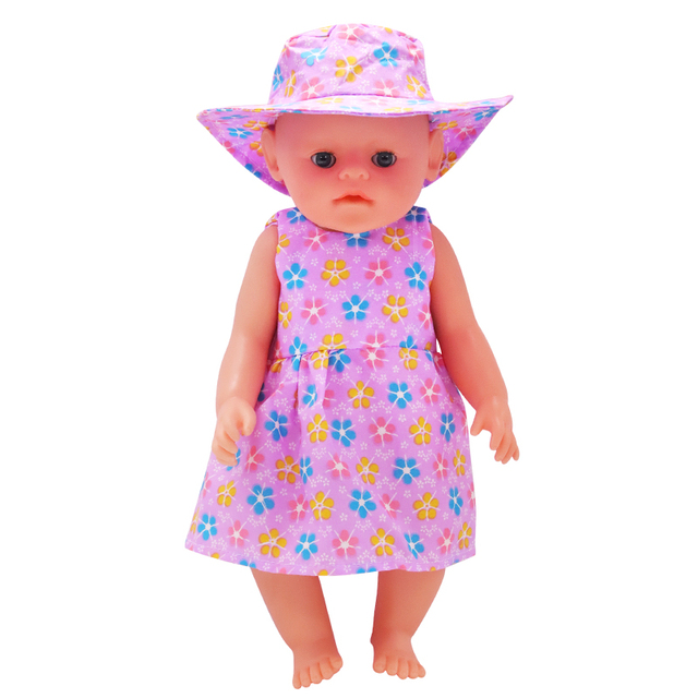 Lalka amerykańska 18 Cal z ubrankiem i zestawem kapeluszy - kwiat wiśni - dla 43cm Reborn Dolls i OG Dolls - Wianko - 10