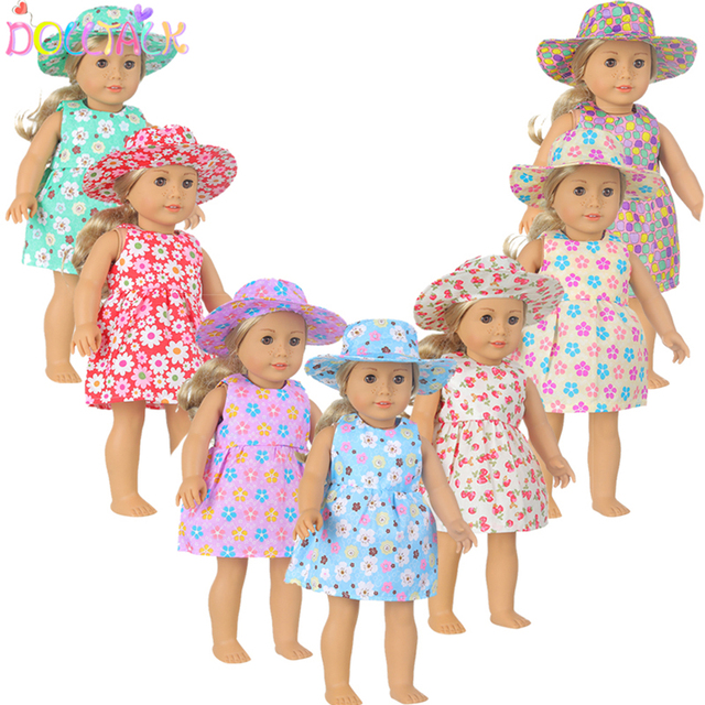 Lalka amerykańska 18 Cal z ubrankiem i zestawem kapeluszy - kwiat wiśni - dla 43cm Reborn Dolls i OG Dolls - Wianko - 5