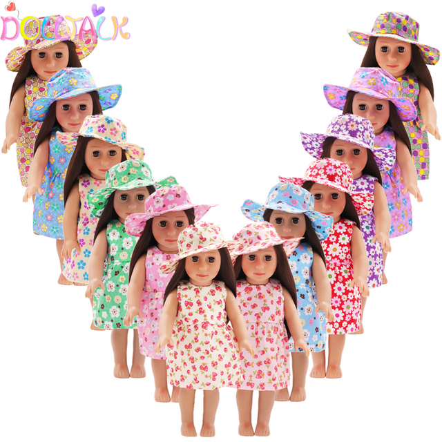 Lalka amerykańska 18 Cal z ubrankiem i zestawem kapeluszy - kwiat wiśni - dla 43cm Reborn Dolls i OG Dolls - Wianko - 6