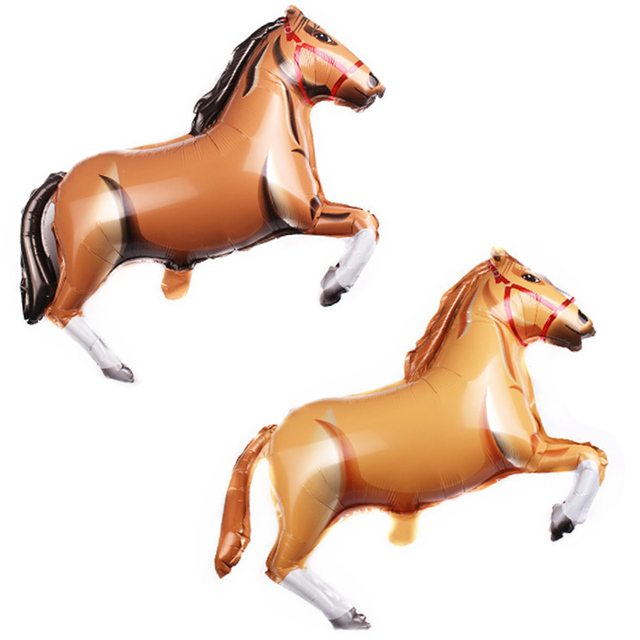 Duży Koń z Balonów Foliowych - Dekoracje na Przyjęcie Urodzinowe dla Dzieci - Klasyczne Zabawki - Wianko - 4