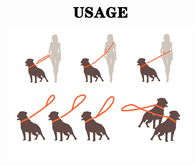Bawełniana okrągła smycz dla psów z kolorowymi linami - Wianko - 3
