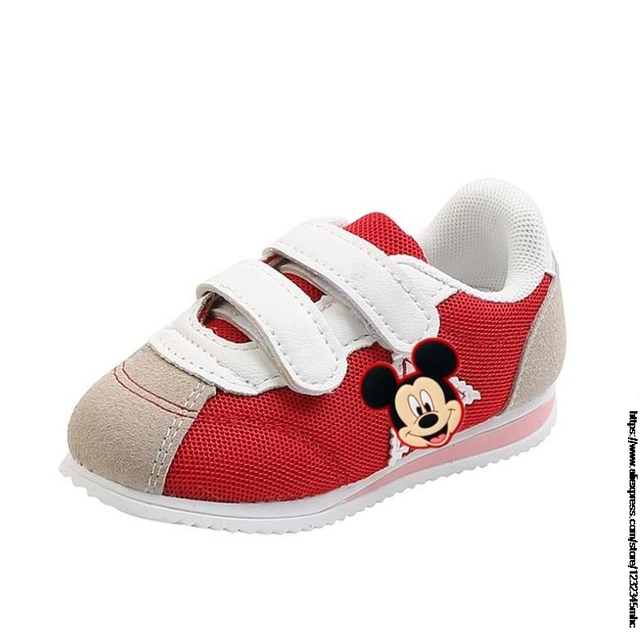 Trampki dziecięce Mickey Duck Casual Minnie sportowe oddychające oświetlenie płaskie miękkie - Wianko - 2