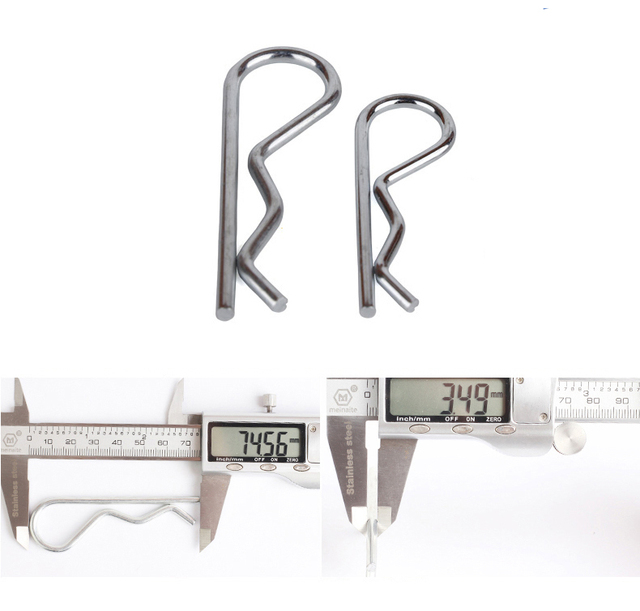 Sprężyna zawleczka ze stali nierdzewnej w kształcie litery R, różne średnice: 1mm, 1.2mm, 1.6mm, 1.8mm, 2mm, 3mm, 4mm, 5mm - łącznik sprzętu do naprawy samochodów - Wianko - 1