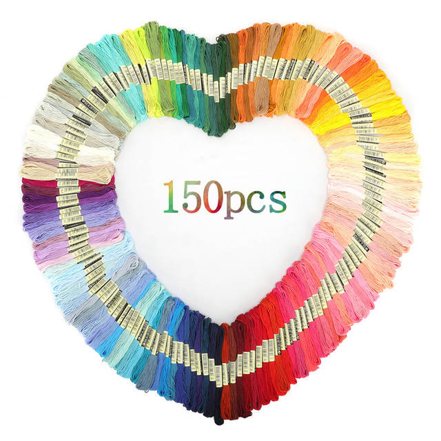 Zestaw DIY Multicolor nici do haftowania ściegiem krzyżykowym - motek bawełnianych nici do szycia (50/100/150/200/250/450pcs) - Wianko - 22