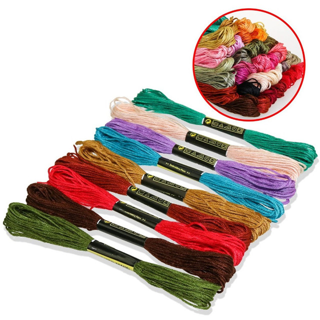 Zestaw DIY Multicolor nici do haftowania ściegiem krzyżykowym - motek bawełnianych nici do szycia (50/100/150/200/250/450pcs) - Wianko - 15