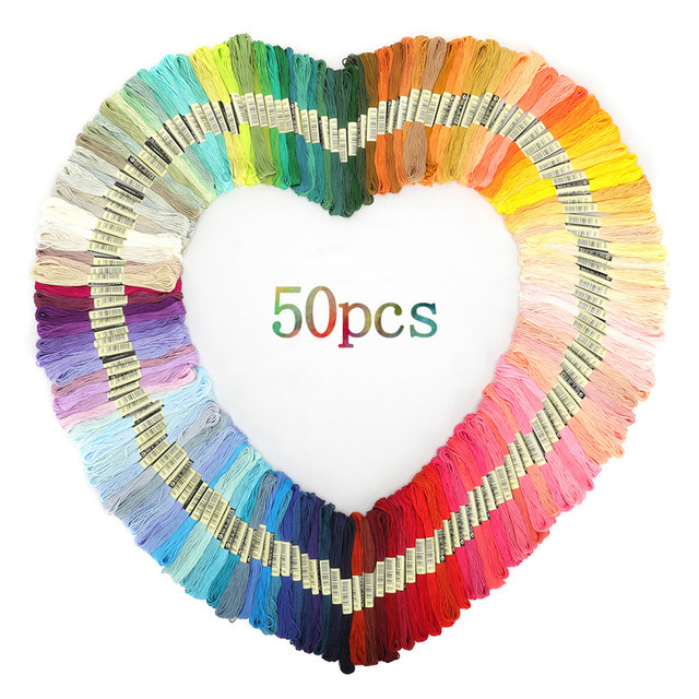 Zestaw DIY Multicolor nici do haftowania ściegiem krzyżykowym - motek bawełnianych nici do szycia (50/100/150/200/250/450pcs) - Wianko - 20