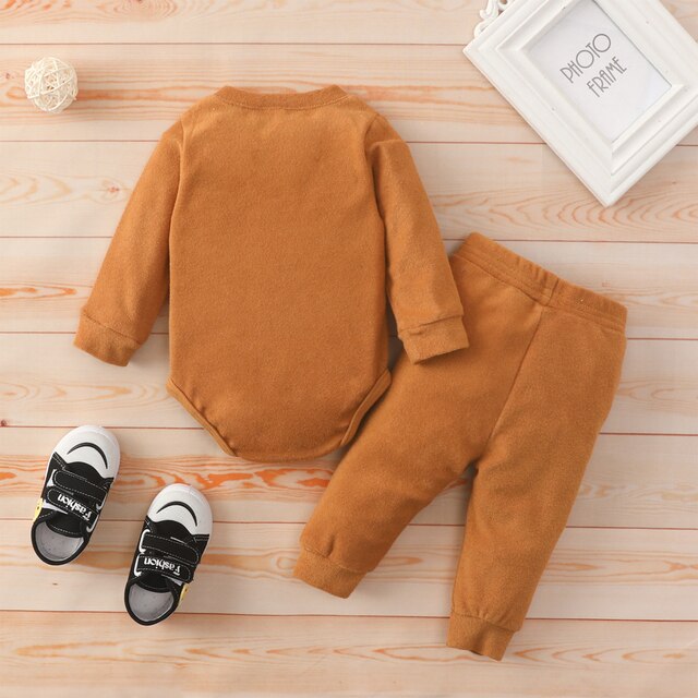 Zestaw ubrań dla niemowląt Ma & Baby 0-24M (chłopiec/dziewczynka) – miękkie spodnie z długim rękawem i szalonym Romper – jesienne i wiosenne stroje (D11) – NOWE! - Wianko - 9