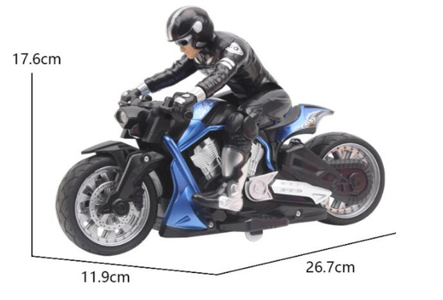 Driftujący motocykl RC 2.4GHz z pilotem, latarką i 3D efektem obrotu - Wianko - 13