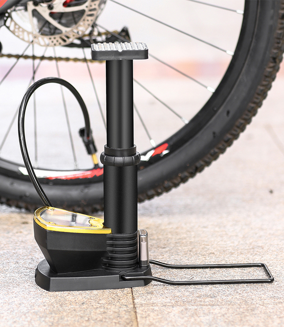 Pompa rowerowa West Biking z manometrem, wężem aluminiowym i wentylem Presta/Schrader - Wianko - 4