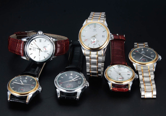 Męski zegarek na rękę Sewor Top marka, pełna stal, auto data, automatyczny mechanizm, małe sekundy - Wianko - 7