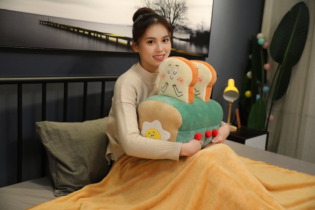 Pluszowa zabawka kromka chleba – śliczna imitacja jedzenia, idealna dekoracja łóżka dla dzieci - Wianko - 3