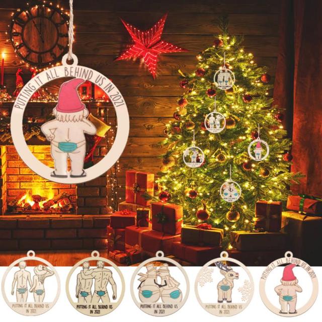 Dekoracyjny drewniany naszyjnik świąteczny z personalizacją - idealna ozdoba na choinkę dla dzieci - Wianko - 1