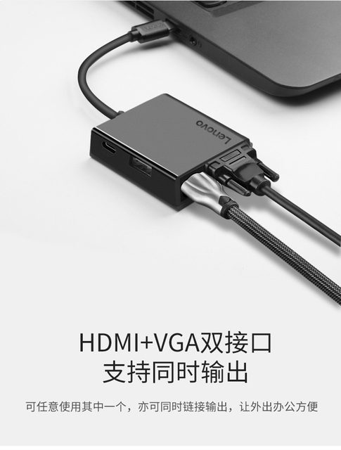 Lenovo USB C HUB - Multi USB 3.0, czytnik kart, HDMI Adapter Dock (dla Lenovo Yoga Book, Miix 5) - akcesoria Port USB typu C Splitter - Wianko - 16