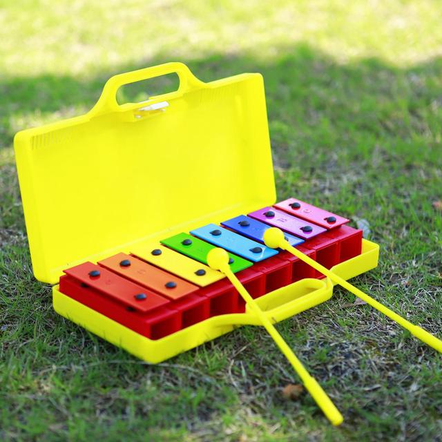 Dźwiękowe cegły - zestaw 8 sztuk, kolorowe, edukacyjne instrumenty muzyczne dla dzieci - Wianko - 7