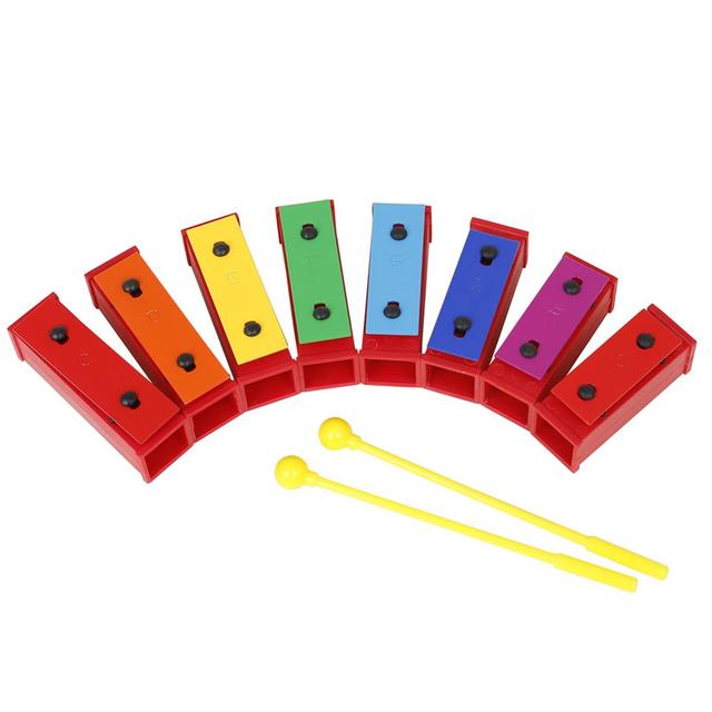 Dźwiękowe cegły - zestaw 8 sztuk, kolorowe, edukacyjne instrumenty muzyczne dla dzieci - Wianko - 3