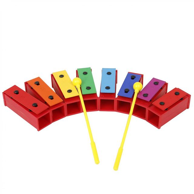 Dźwiękowe cegły - zestaw 8 sztuk, kolorowe, edukacyjne instrumenty muzyczne dla dzieci - Wianko - 12