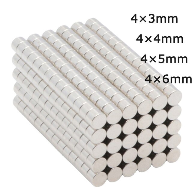 50-100 sztuk magnesów neodymowych N35 o wymiarach 4x3, 4x4, 4x5 i 4x6 mm - materiały magnetyczne - Wianko - 1