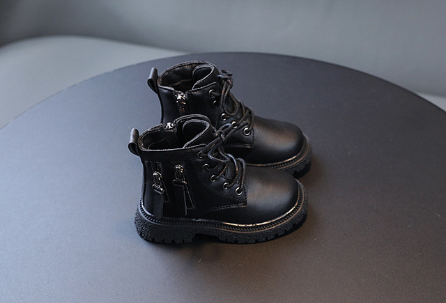 Czarno-bordowe lekkie dziewczęce buty na platformie Martin 2022 - Wianko - 13