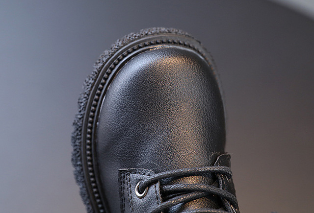Czarno-bordowe lekkie dziewczęce buty na platformie Martin 2022 - Wianko - 14