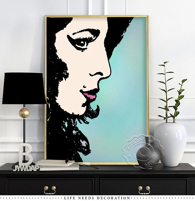 Plakaty i druki Amy Winehouse - malarstwo na płótnie na ścianę do sypialni i salonu, dekoracja wnętrza - Wianko - 3