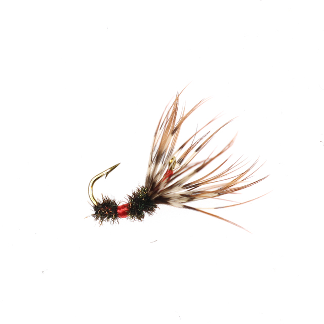 Bimoo 6 sztuk przynęta Tenkara Fly #12 różne kolory na pstrąga - Wet Fly z miękkim Hackle, Emerger larwy nimfa, kolczasty hak - Wianko - 4