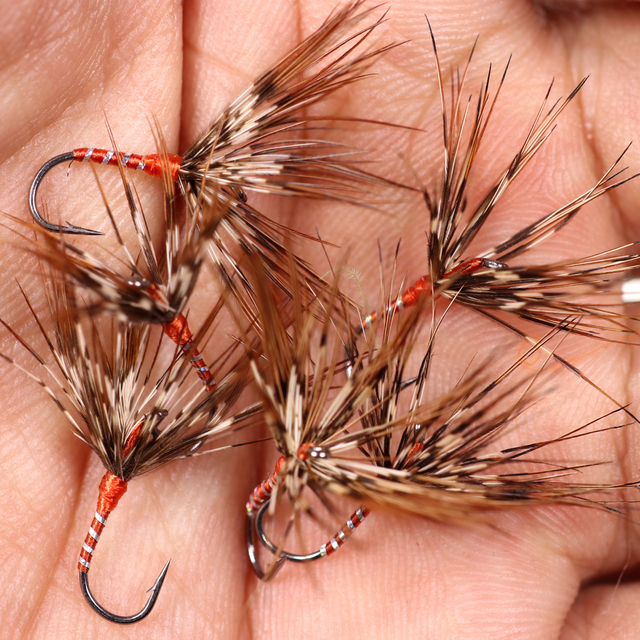 Bimoo 6 sztuk przynęta Tenkara Fly #12 różne kolory na pstrąga - Wet Fly z miękkim Hackle, Emerger larwy nimfa, kolczasty hak - Wianko - 19
