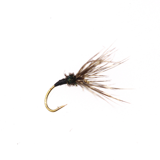 Bimoo 6 sztuk przynęta Tenkara Fly #12 różne kolory na pstrąga - Wet Fly z miękkim Hackle, Emerger larwy nimfa, kolczasty hak - Wianko - 12